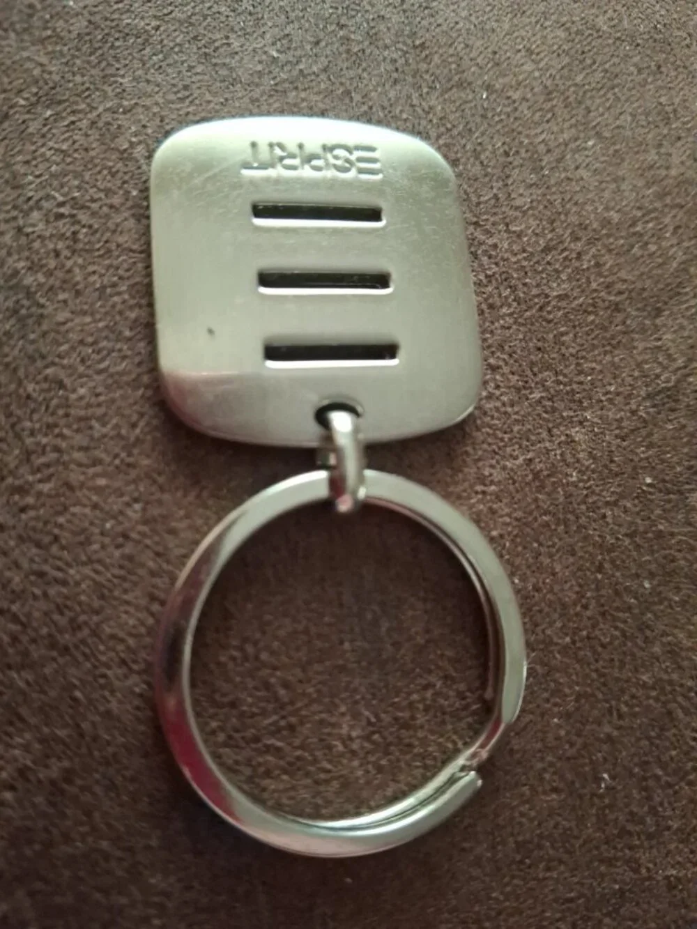 Vtg Y2K Esprit Logo Charm Purse Bag Hang Tag Keychain Keyring Accessory